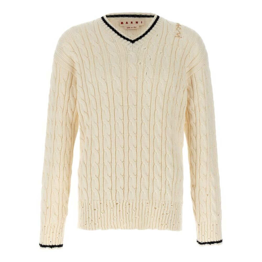 Marni White Cotton Men's Cardigan